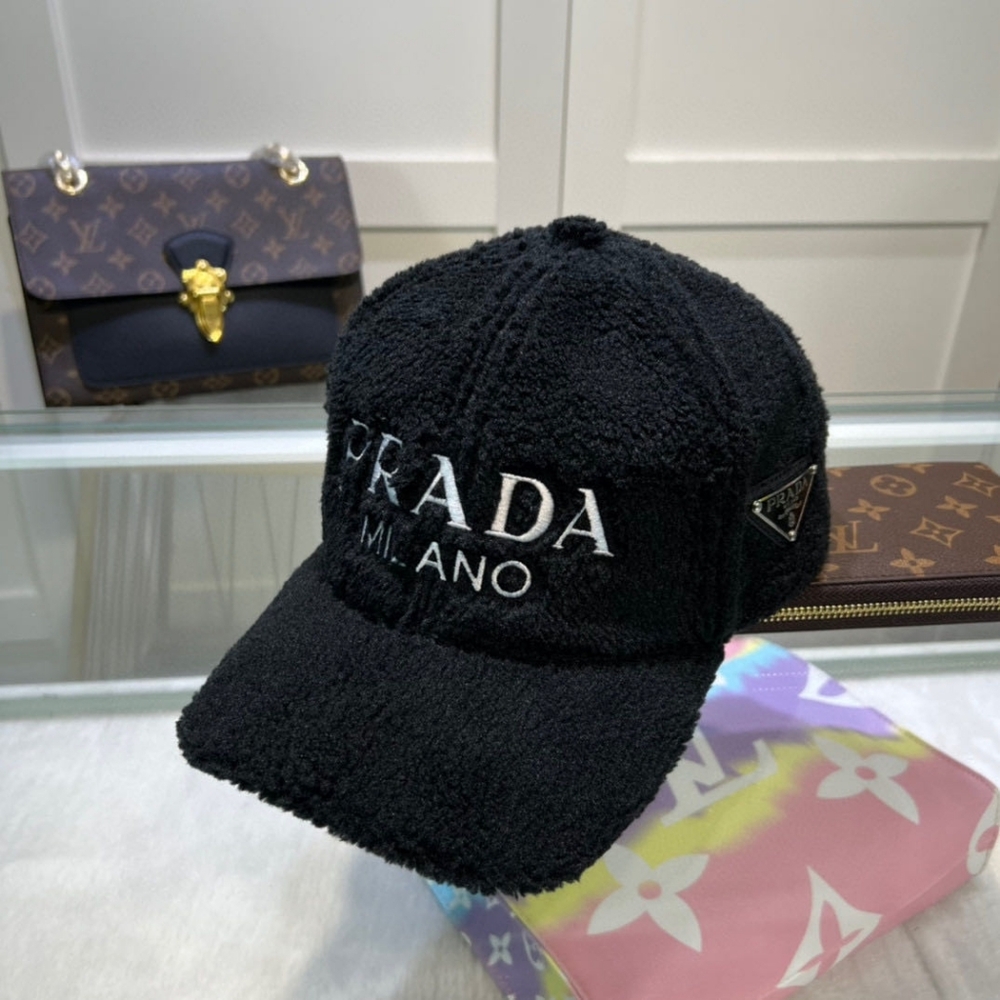 Prada Teddy Baseball Cap Black